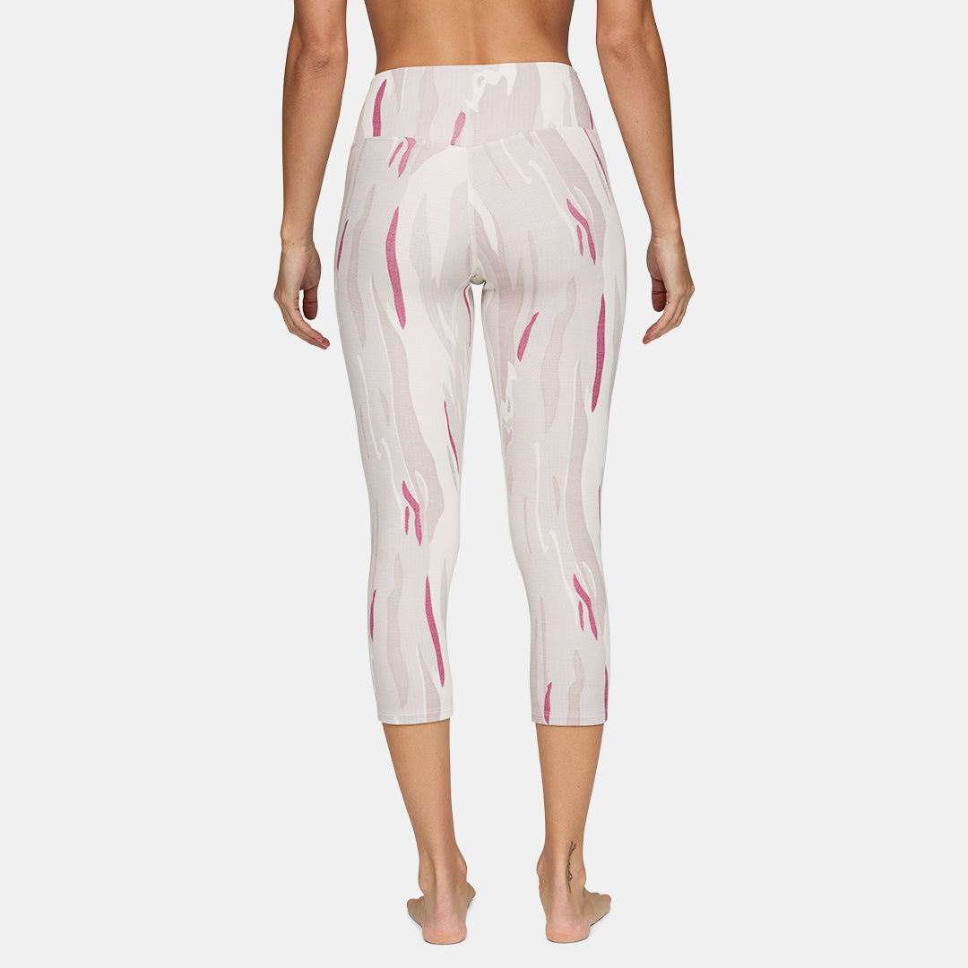 Womens Heavyweight Grid Fleece 3/4 Base Layer Bottom