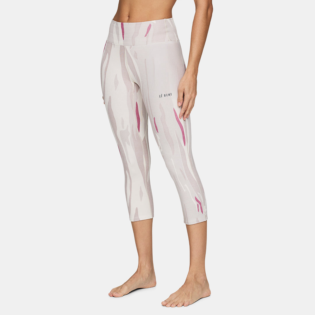 Womens Heavyweight Grid Fleece 3/4 Base Layer Bottom