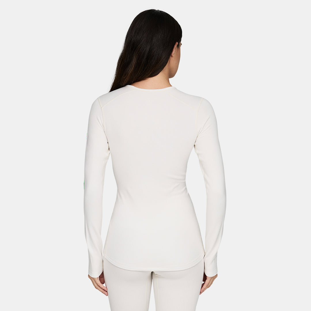Womens Heavyweight Grid Fleece Crew Base Layer