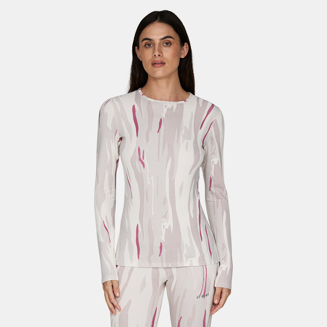 Womens Heavyweight Grid Fleece Crew Base Layer