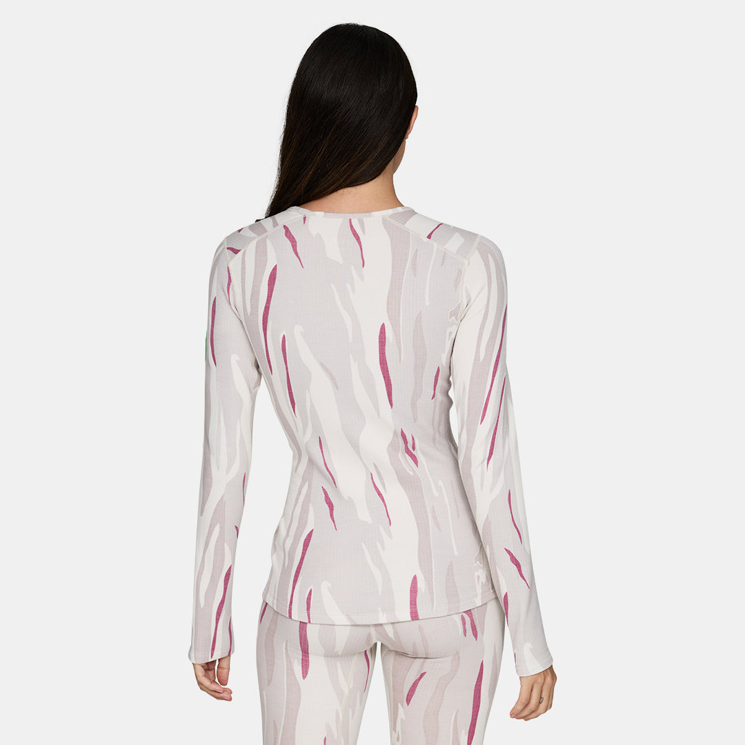 Womens Heavyweight Grid Fleece Crew Base Layer