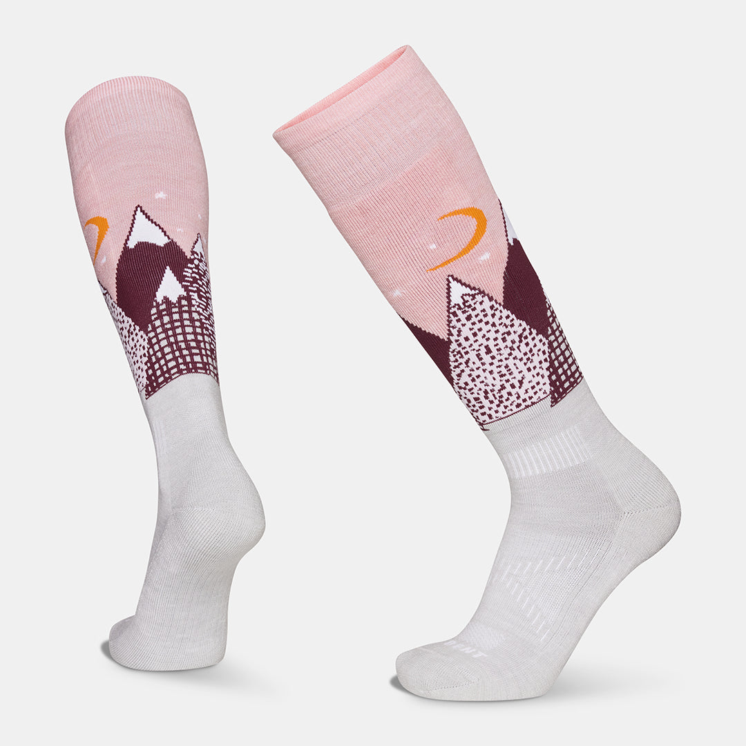 Kids Light Cushion Snowy Mountains Snow Sock