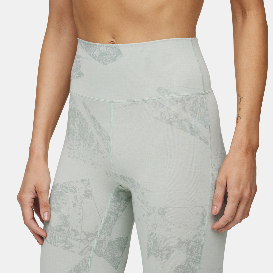 Womens Merino Fractal Midweight 3/4 Base Layer Bottom