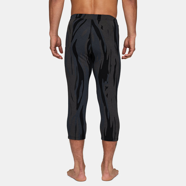 Mens Heavyweight Grid Fleece 3/4 Base Layer Bottom