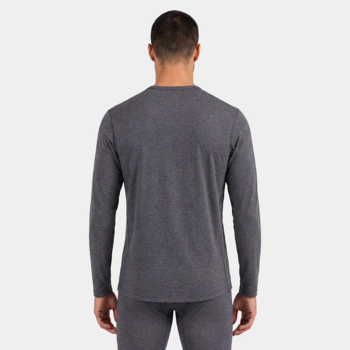 Mens Merino Heavyweight Grid Fleece Base Layer Crew