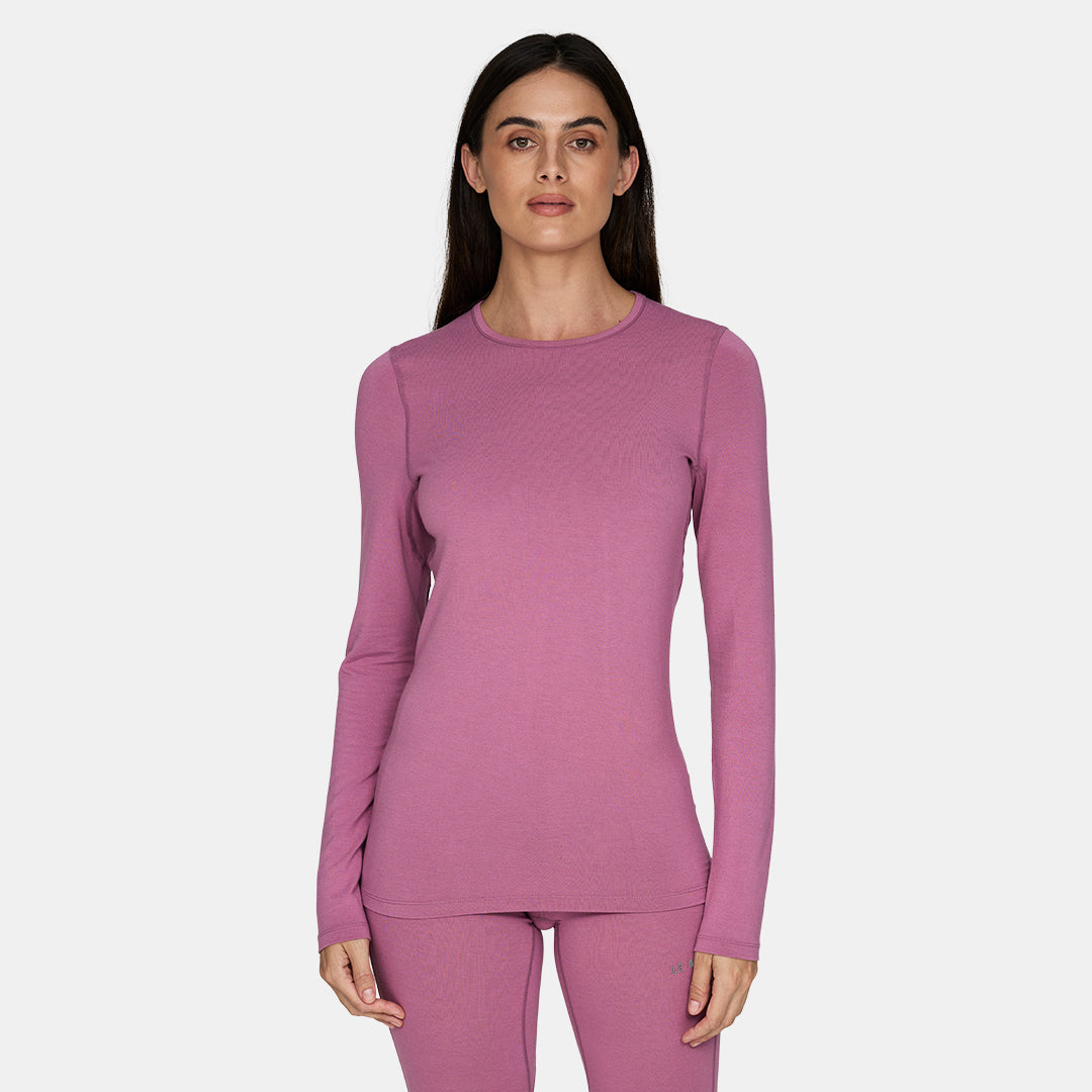 Womens Merino Midweight Base Layer Crew – Le Bent USA