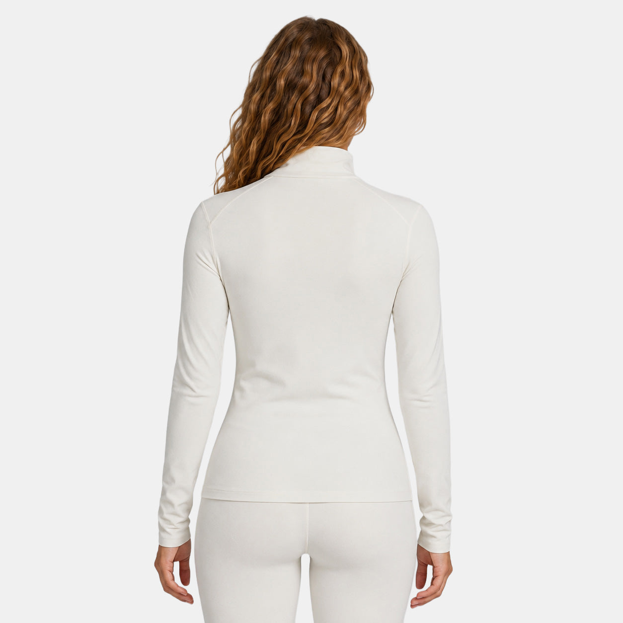 Womens Merino Midweight Mock Neck Crew