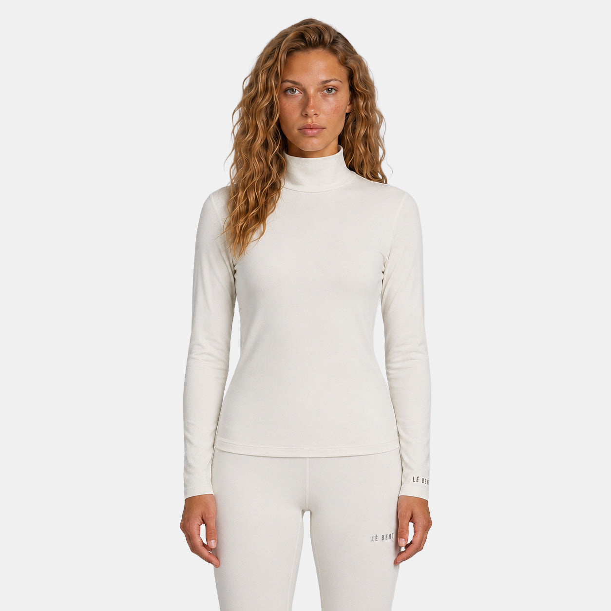 Womens Merino Midweight Mock Neck Crew
