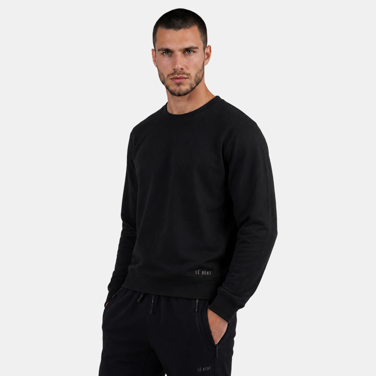Mens Merino Heavyweight Grid Fleece Sweater
