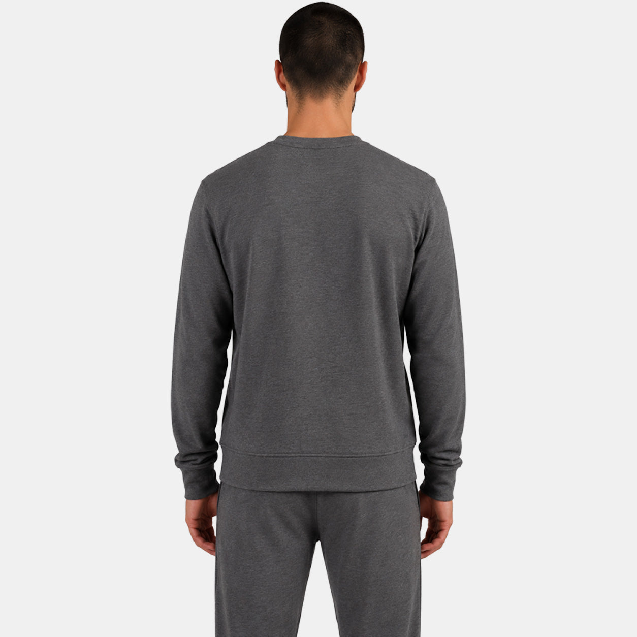 Mens Merino Heavyweight Grid Fleece Sweater