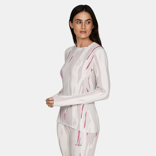 Womens Heavyweight Grid Fleece Crew Base Layer