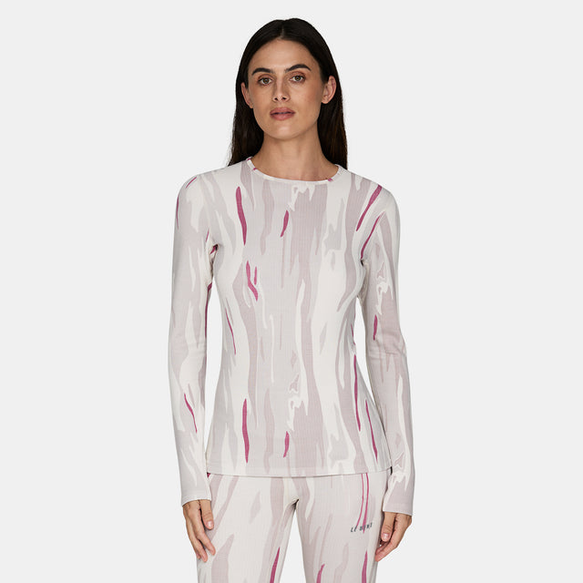 Womens Heavyweight Grid Fleece Crew Base Layer