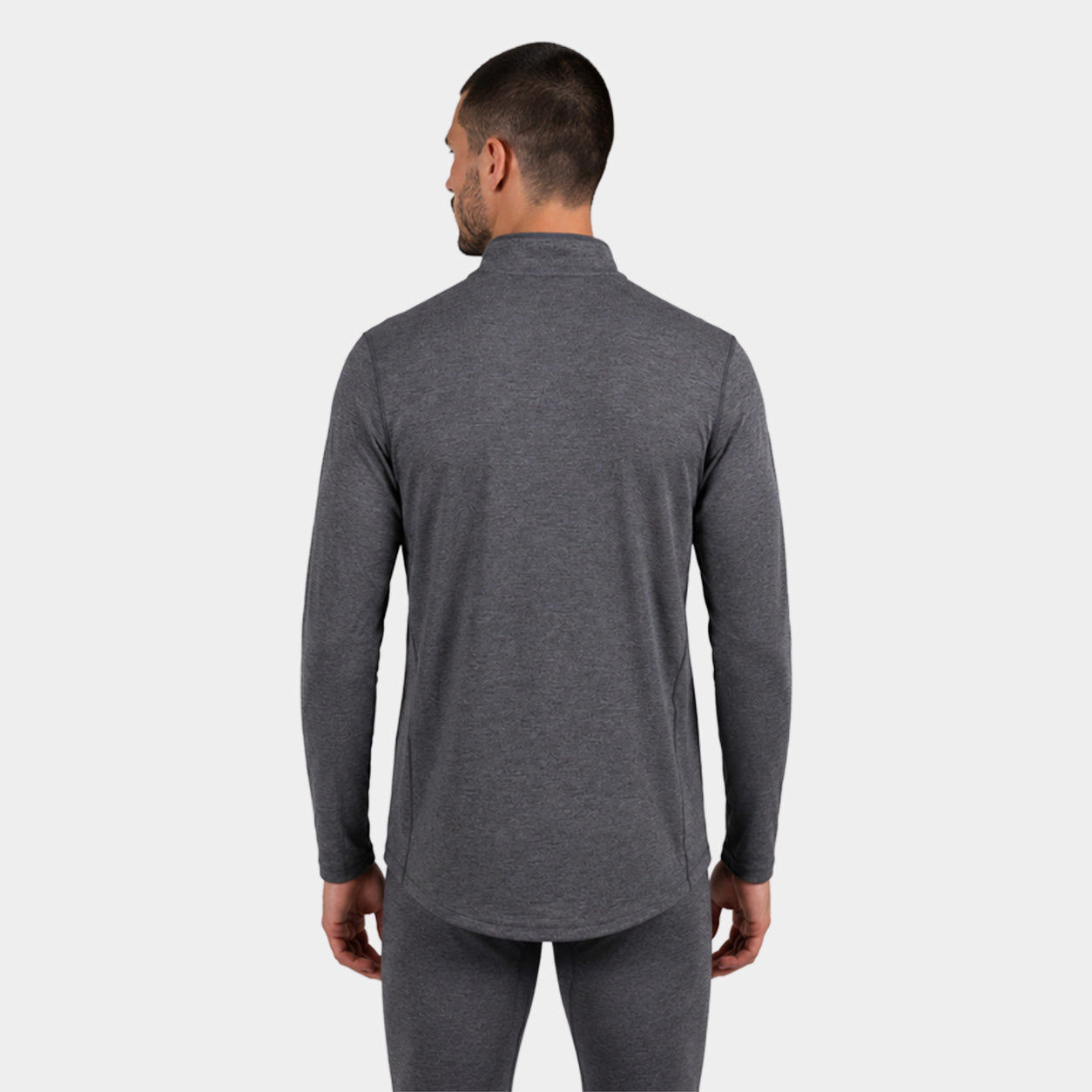 Mens Merino Heavyweight Grid Fleece 1/4 Zip