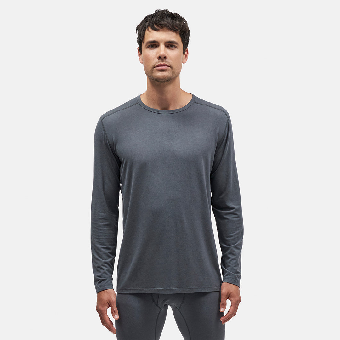 Mens Merino Lightweight Base Layer Crew - Small