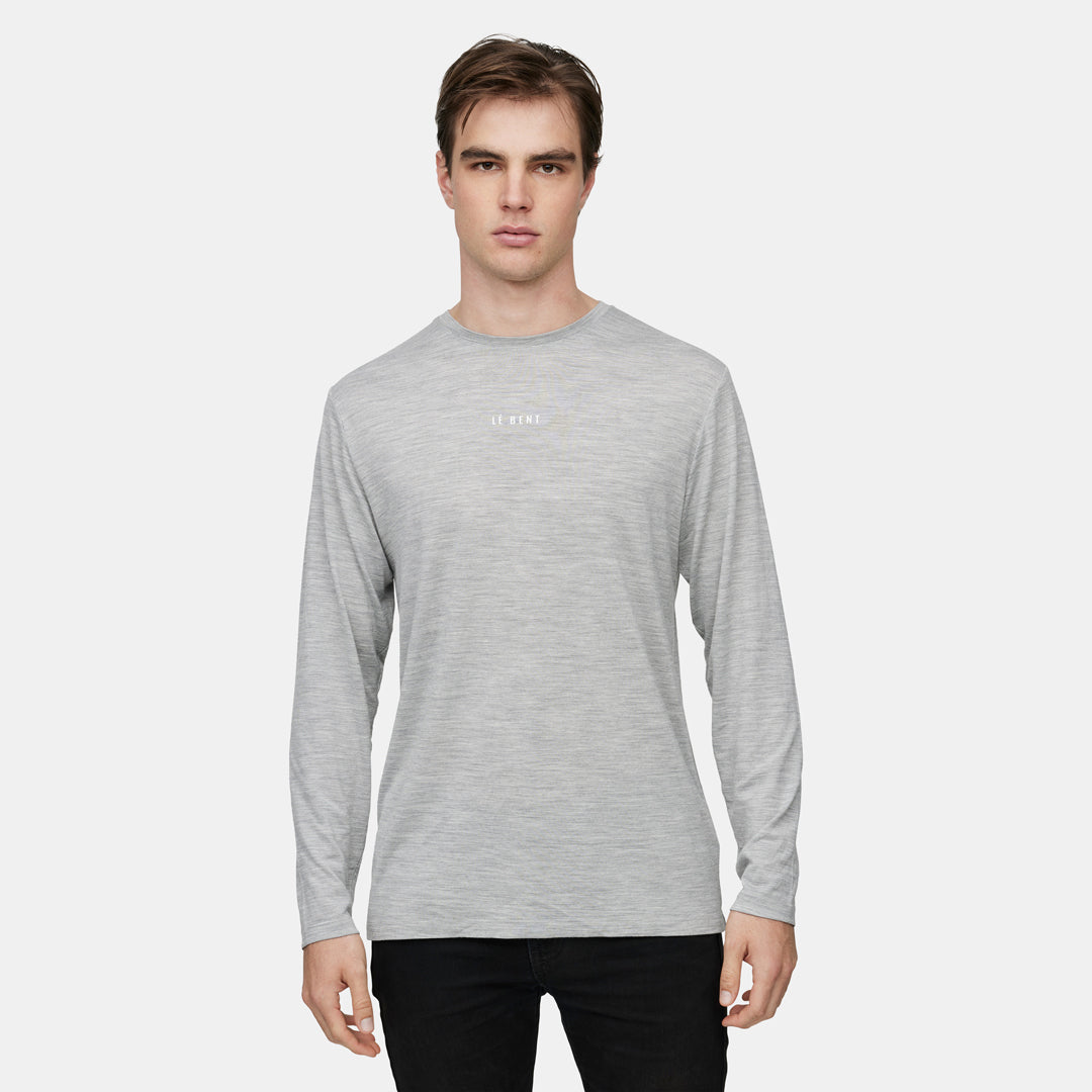 Mens Merino Ultralight Logo LS Tee