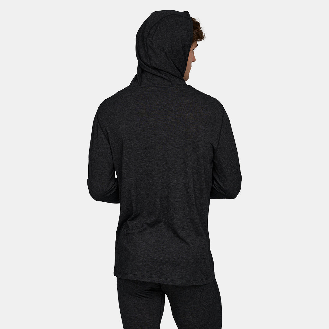 Mens Featherweight Hooded LS Crew