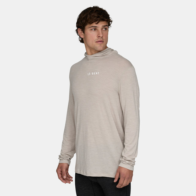 Mens Featherweight Hooded LS Crew