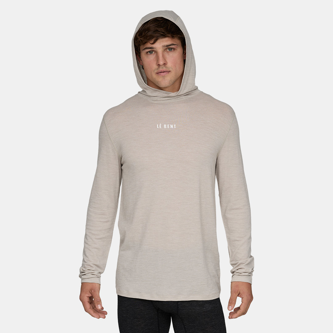Mens Featherweight Hooded LS Crew