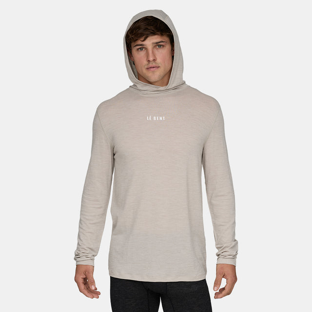 Mens Featherweight Hooded LS Crew