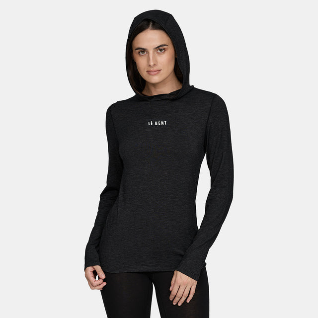 Womens Featherweight Hooded LS Crew