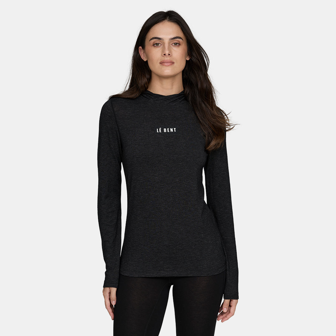 Womens Featherweight Hooded LS Crew