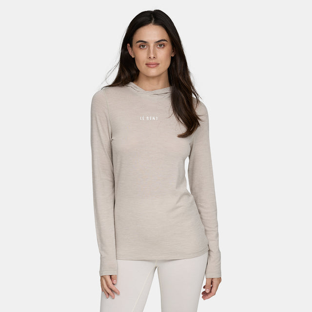 Womens Featherweight Hooded LS Crew