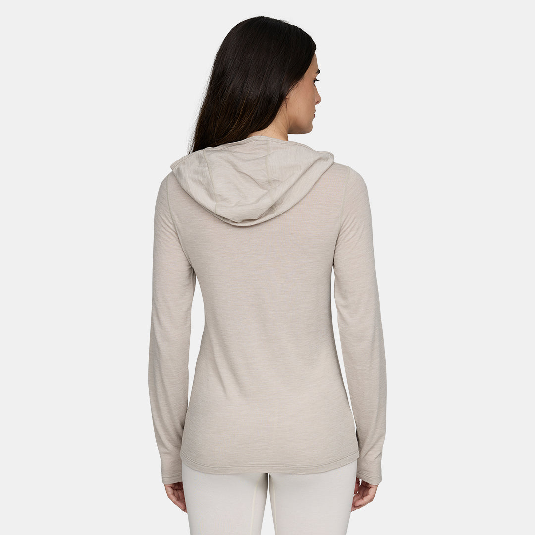 Womens Featherweight Hooded LS Crew