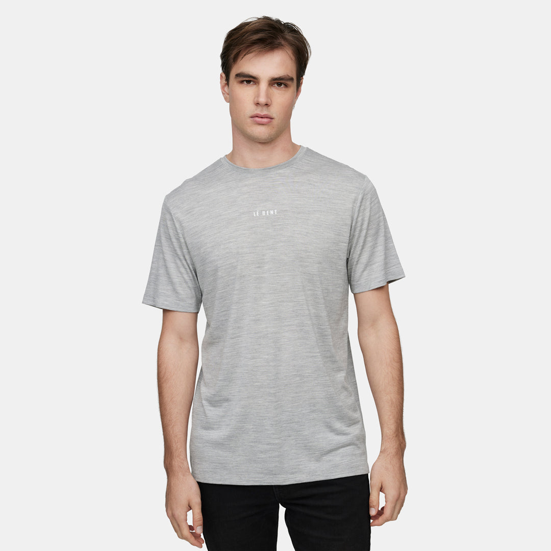 Mens Merino Ultralight Logo SS Tee