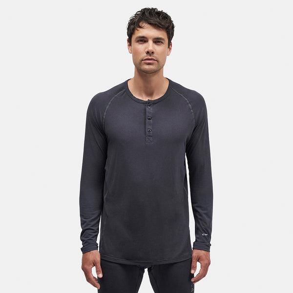 Men's Waffle-Knit Henley Athletic Top - All In Motion™ Gray S