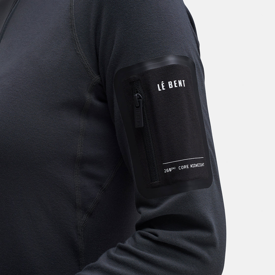 Womens Merino Core Midweight Base Layer 1/4 Zip